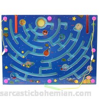 lightclub Magnetic Wand Beads Wooden Maze Labyrinth Board Track Table Marble Run Bead Maze Education Kids Novelty and Funny Toy for Baby Boy Girl 3 3 B07L84K91Z